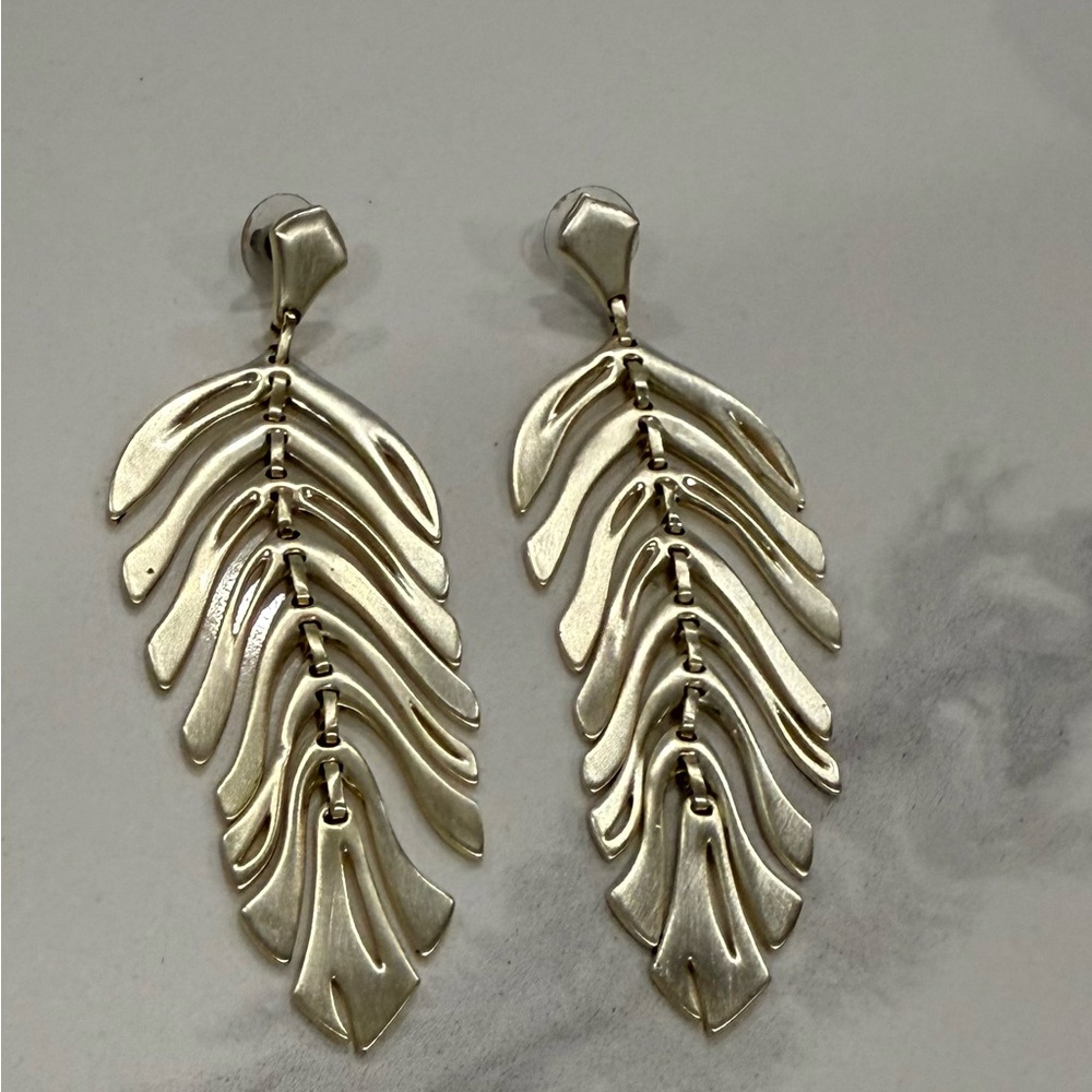 Elegant Gold  Leaf Earrings